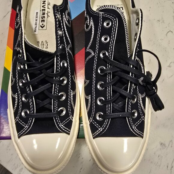 Converse Chuck 70 Low PRIDE 2024 - A10215C - Men's 10 NEW BLACK TRIBAL - Picture 10 of 16